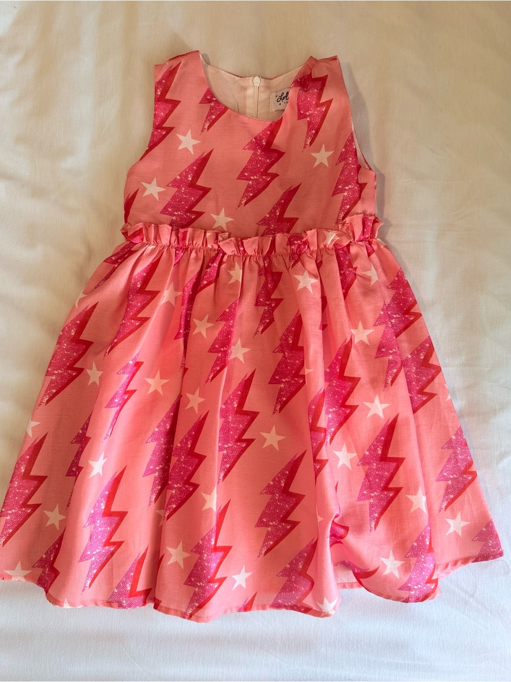 Lola + The Boys Pink Lightning Bolt Star Dress